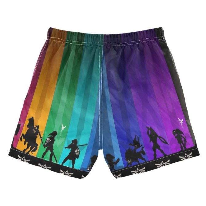Colorful Gamer Graphic Swim Shorts - Unisex Quick Dry Beachwear - Image 2