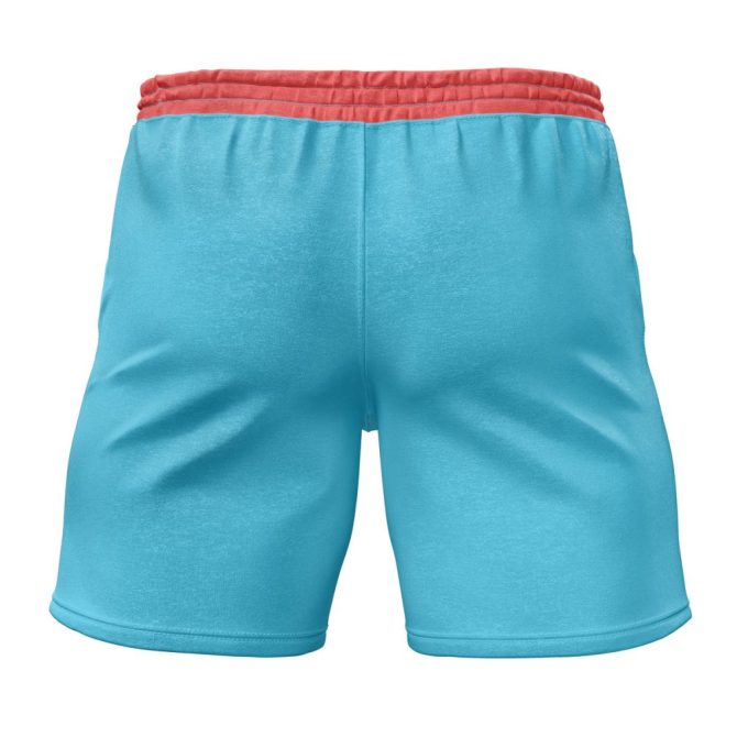 Cool Anime-Inspired Blue & Red Men'S Shorts - Fun Summer Casual Wear - Image 2