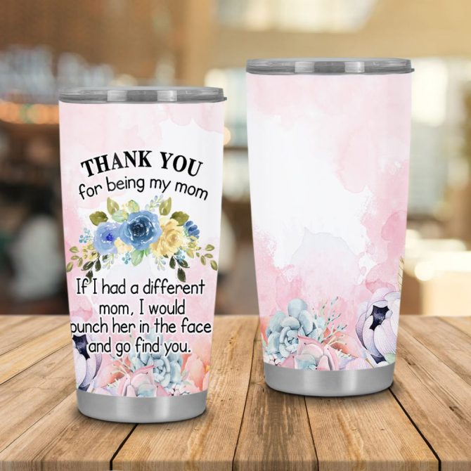 Funny Floral Mom Tumbler - Unique Gift For Mother'S Day Or Birthday - 20Oz Insulated Cup - Image 2