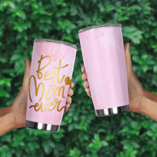 Best Mom Ever Pink Tumbler - Insulated Travel Mug Gift For Mother'S Day - Image 4