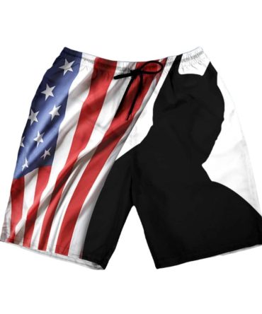 Patriotic American Flag Swim Trunks - Men'S Quick-Dry Beach Shorts With Unique Design
