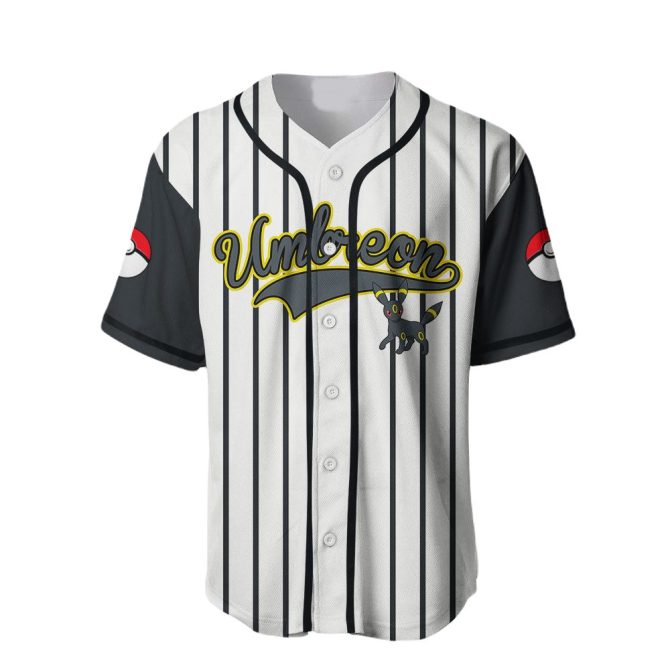 Umbreon Baseball Jersey - Stylish Striped Design For Pokémon Fans - Image 2