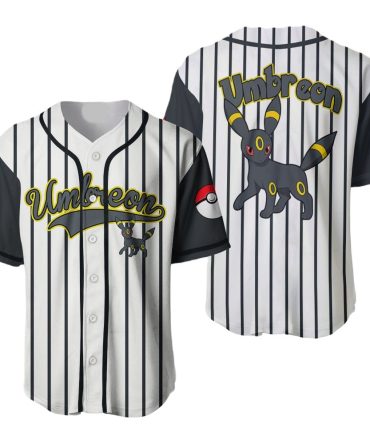 Umbreon Baseball Jersey - Stylish Striped Design For Pokémon Fans