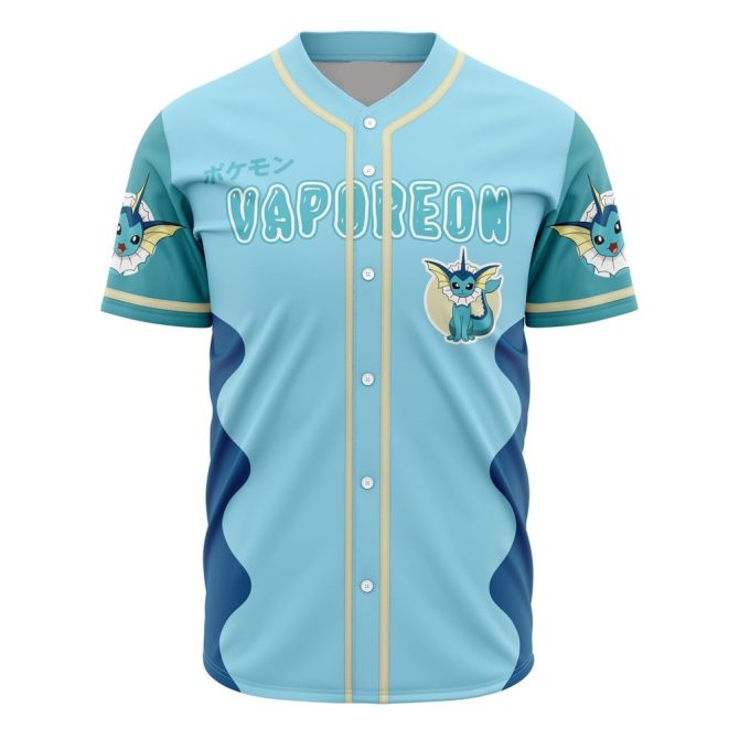 Vaporeon Baseball Jersey – Stylish Pokémon Fan Apparel For All Ages