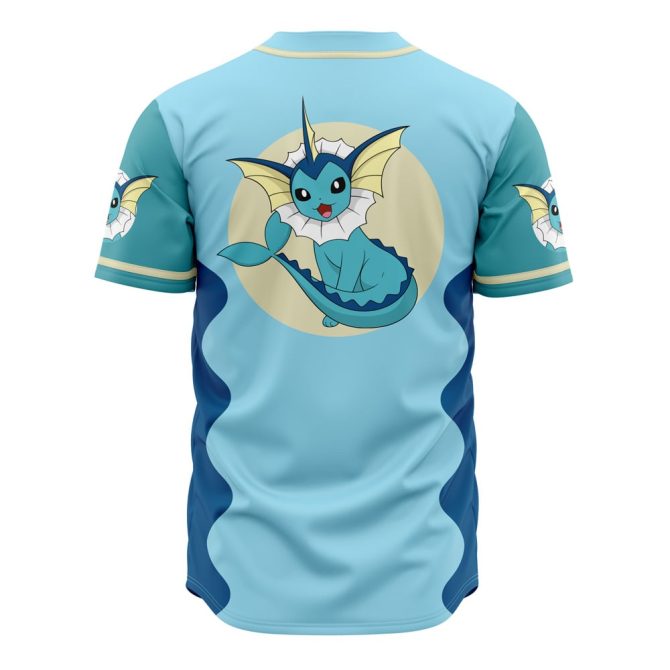Vaporeon Baseball Jersey – Stylish Pokémon Fan Apparel For All Ages - Image 2