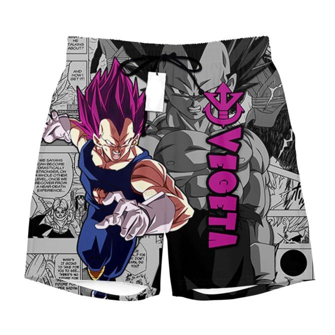 Anime-Inspired Vegeta Swim Shorts - Bold Design For Ultimate Fans - Image 2
