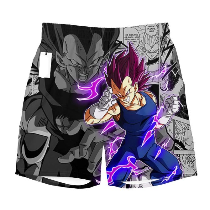 Anime-Inspired Vegeta Swim Shorts - Bold Design For Ultimate Fans - Image 3