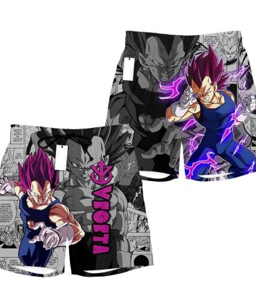 Anime-Inspired Vegeta Swim Shorts - Bold Design For Ultimate Fans