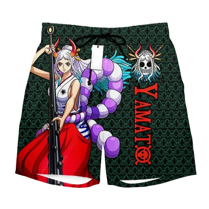 Anime Samurai Board Shorts - Vibrant Graphic Swimwear For Fans - Image 2