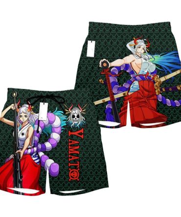 Anime Samurai Board Shorts - Vibrant Graphic Swimwear For Fans