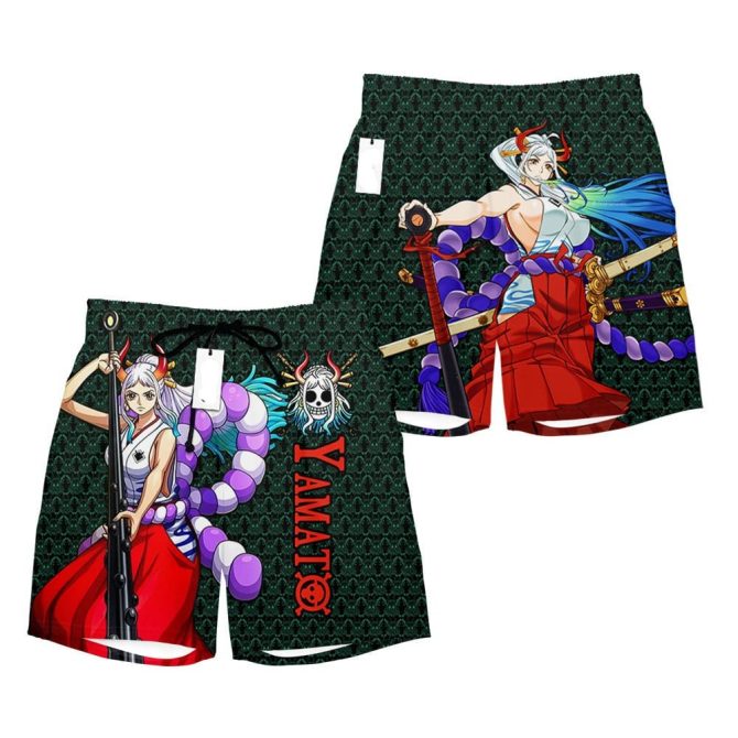 Anime Samurai Board Shorts - Vibrant Graphic Swimwear For Fans