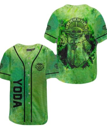 Yoda Baseball Jersey - Vibrant Green Graphic Tee For Star Wars Fans - Unisex Casual Wear