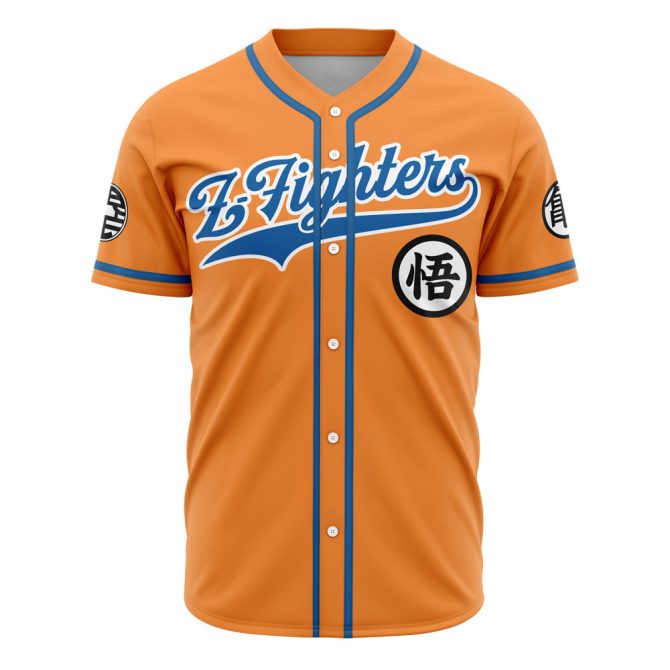 Dragon-Inspired Z-Fighters Baseball Jersey - Vibrant Orange, Premium Quality For Fans