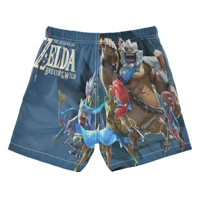 Legend Of Zelda Breath Of The Wild Swim Trunks - Epic Adventure Beachwear For Gamers - Image 2