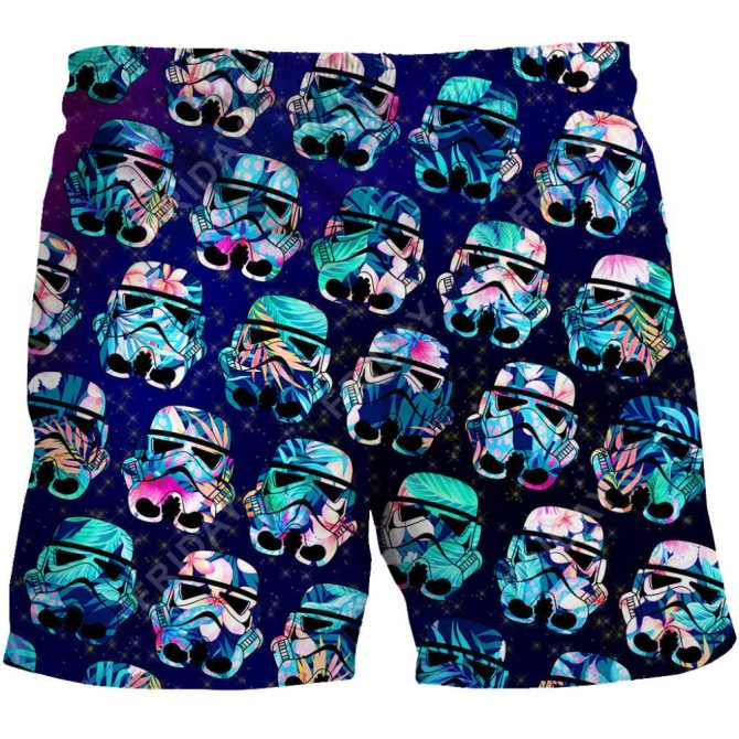 Vibrant Stormtrooper Swim Trunks - Unisex Beachwear For Star Wars Fans - Image 2