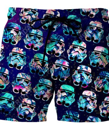 Vibrant Stormtrooper Swim Trunks - Unisex Beachwear For Star Wars Fans