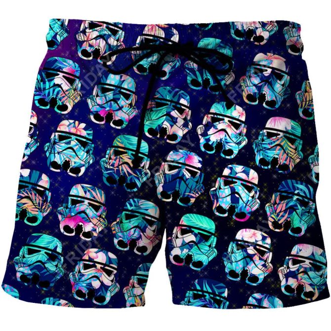 Vibrant Stormtrooper Swim Trunks - Unisex Beachwear For Star Wars Fans