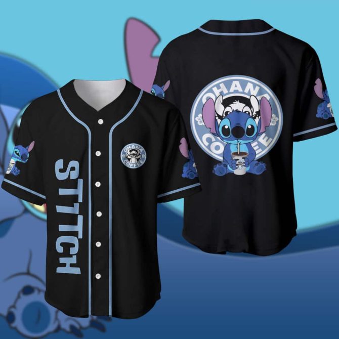Stitch Baseball Jersey - Ohana Coffee Design , Perfect Gift For Fans , Unique & Stylish Apparel
