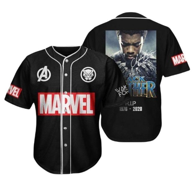 Marvel Black Panther Tribute Jersey - Limited Edition 1976-2020 Collector'S Baseball Shirt