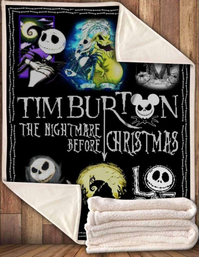 Cozy Nightmare Before Christmas Fleece Blanket - Tim Burton Design, Perfect Gift! - Image 2