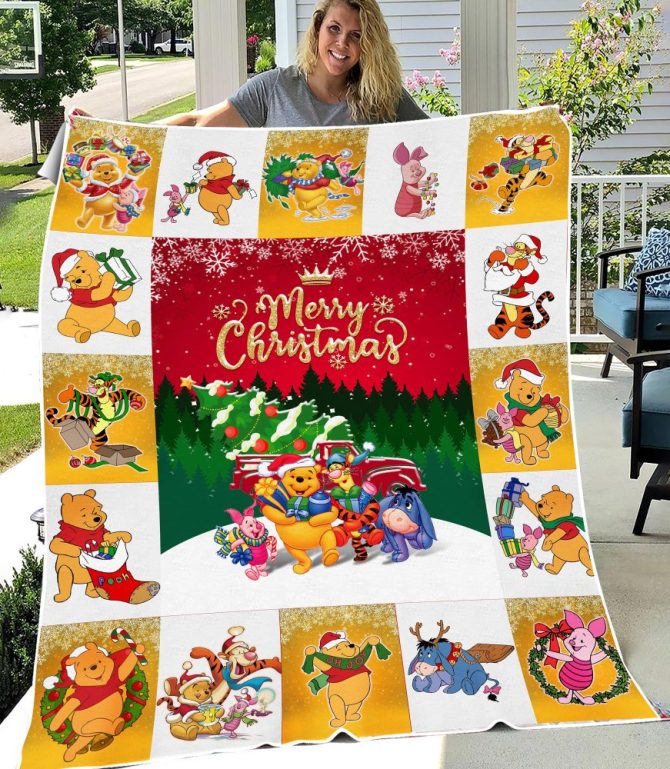 Cozy Christmas Blanket With Cute Bear And Friends - Perfect Holiday Gift!
