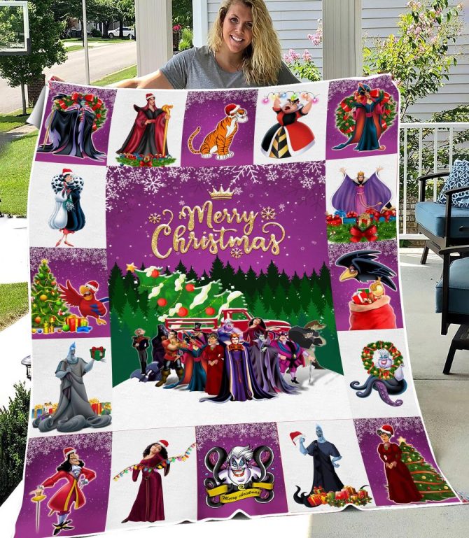 Cozy Christmas Blanket With Villainous Characters – Perfect Holiday Gift!