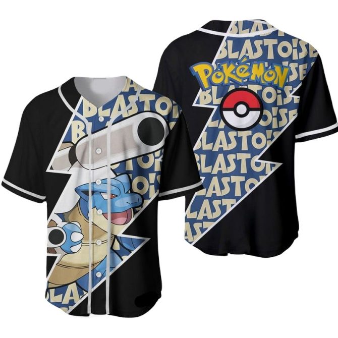 Blastoise Pokémon Baseball Jersey - Cool Fan Apparel For Gamers & Collectors