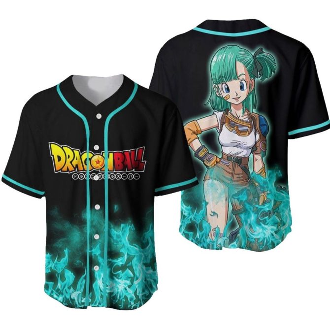 Dragon Ball Anime Baseball Jersey - Stylish Bulma Design, Unisex, Perfect Gift For Fans!