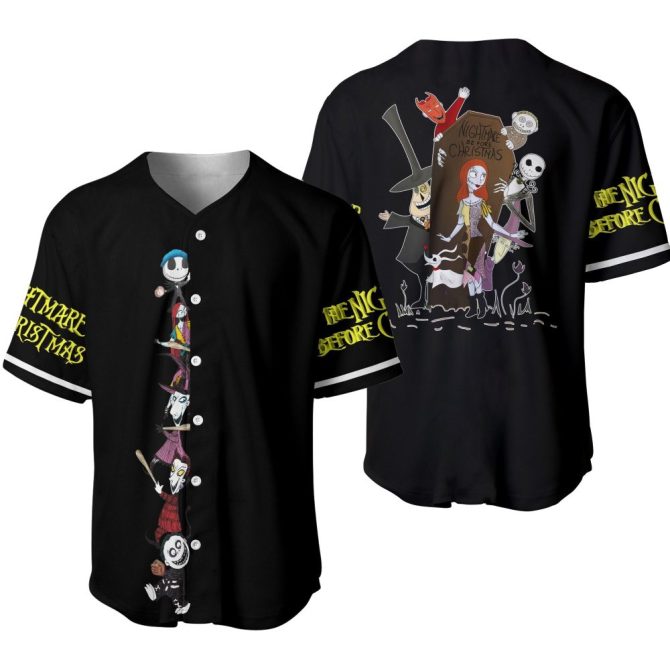 Nightmare Before Christmas Baseball Jersey – Unique Halloween & Christmas Fashion