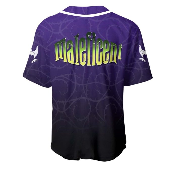Enchanting Maleficent Baseball Jersey - Unisex Purple Gothic Style, Perfect Gift For Disney Fans - Image 3