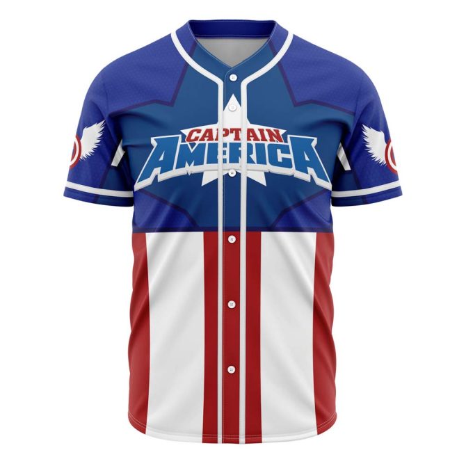 Captain America Baseball Jersey - Stylish Heroic Design For Fans - Limited Edition