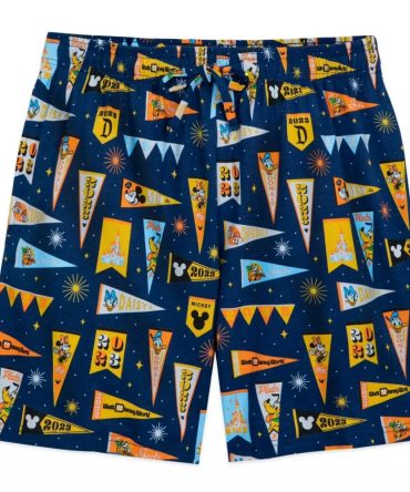 Disney World 2023 Men'S Shorts - Vibrant Cartoon Flag Print, Comfy Fit