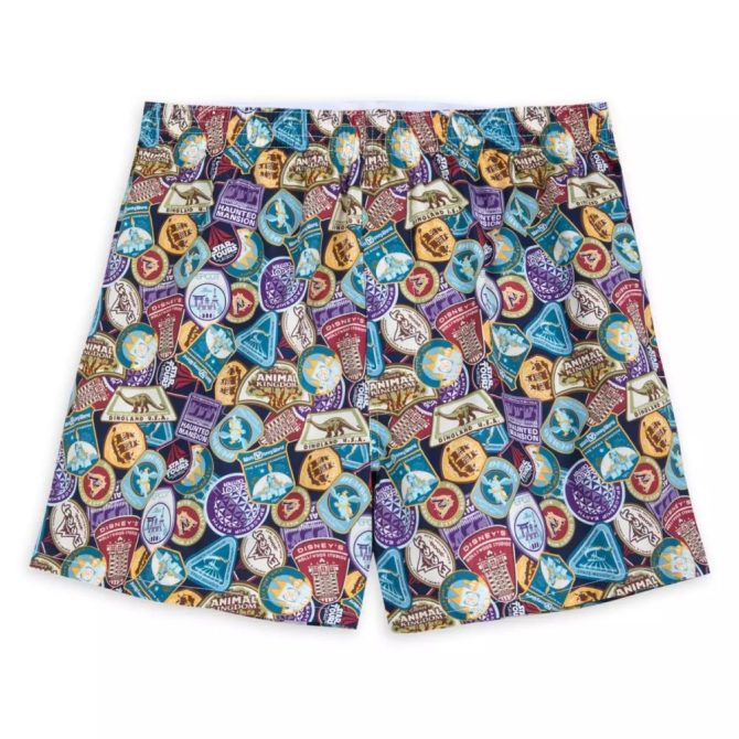 Vibrant Disney Theme Park Badge Boxer Shorts – Colorful Comfort For Fans