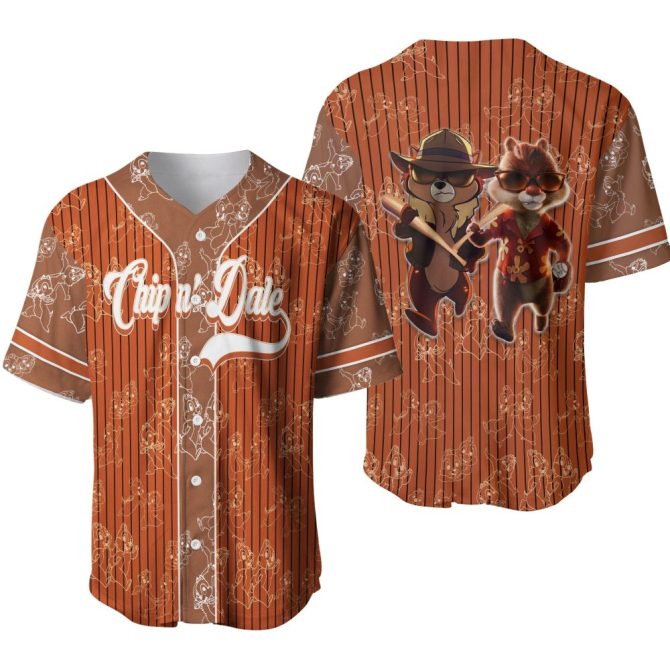 Chip 'N Dale Baseball Jersey - Fun Cartoon Design For Fans & Collectors