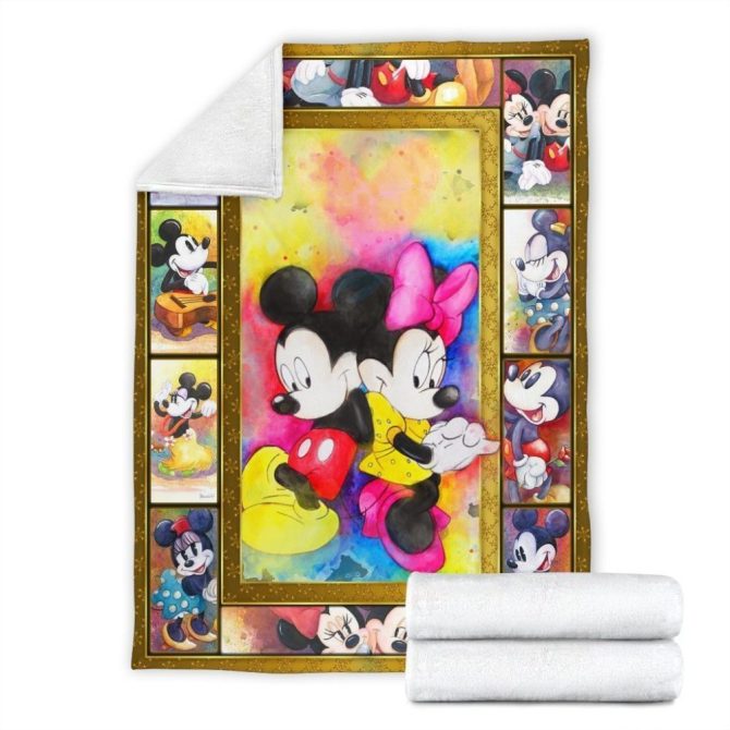 Cozy Disney-Inspired Blanket - Vibrant Mickey & Minnie Design, Perfect Gift For Kids & Fans - Image 4