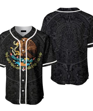 Aztec Eagle Baseball Jersey – Unique Mexican Heritage Design, Breathable & Stylish