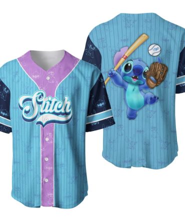 Stitch Baseball Jersey - Playful Design, Vibrant Colors, Perfect For Fans!