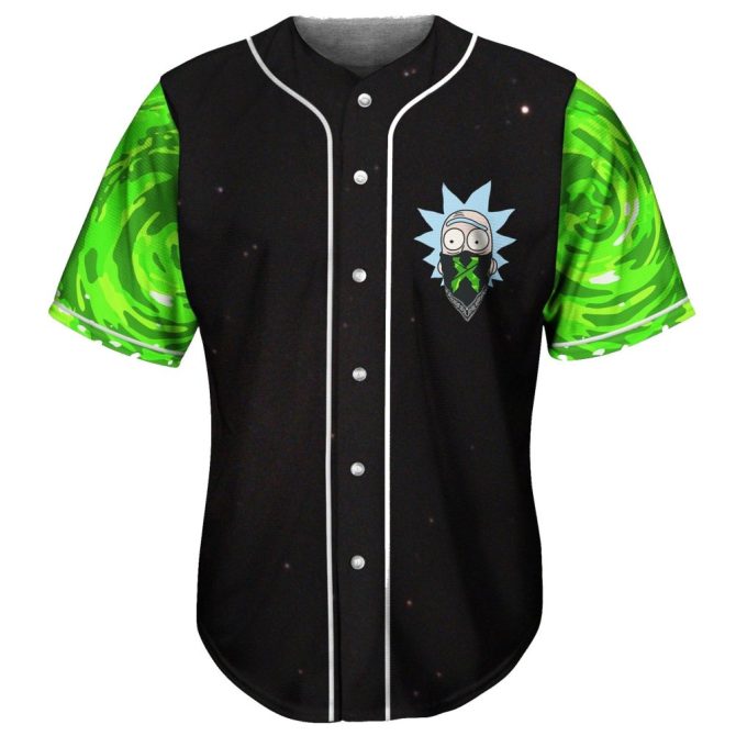 Galaxy Portal Baseball Jersey - Vibrant Green Sleeves, Space Theme, Unisex Casual Wear