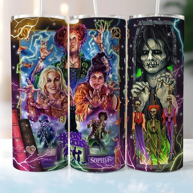 Spooky Season Horror Movie Witch Tumbler - 20Oz Stainless Steel Insulated Cup For Halloween Enthusiasts
