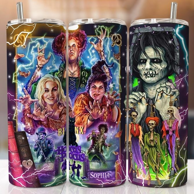 Spooky Season Horror Movie Witch Tumbler - 20Oz Stainless Steel Insulated Cup For Halloween Enthusiasts - Image 3