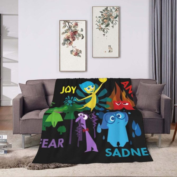 Cozy Inside Out Fleece Blanket - Vibrant Emotions Design For Comfort & Style - Image 2