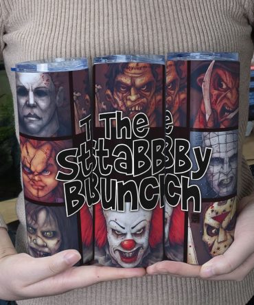 Spooky Season Horror Movie Tumbler Set - The Stabby Bunch Design - 20Oz Insulated Drinkware