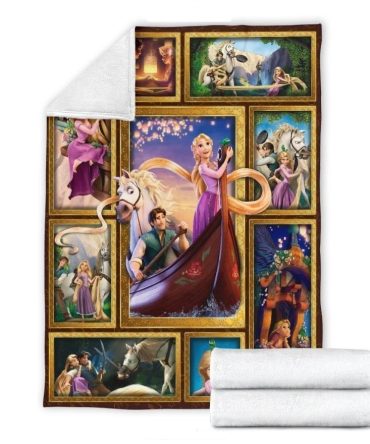 Cozy Tangled Fleece Blanket – Disney Princess Rapunzel Design For Kids & Adults