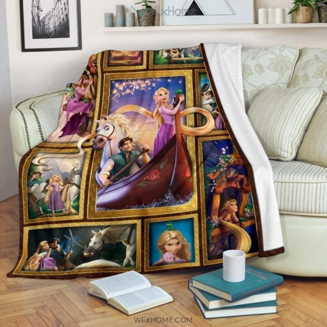 Cozy Tangled Fleece Blanket – Disney Princess Rapunzel Design For Kids & Adults - Image 2