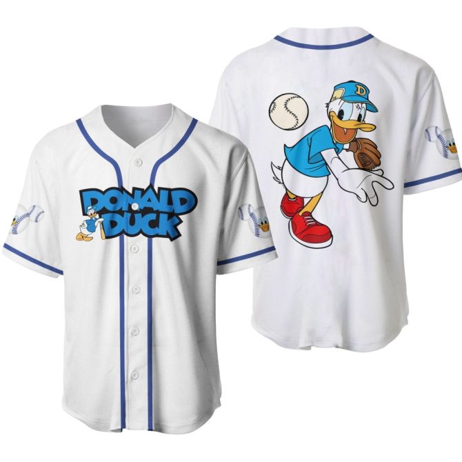 Donald Duck Baseball Jersey - Stylish Cartoon Sportswear For Fans