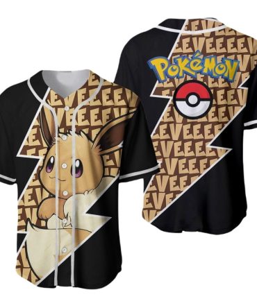 Stylish Eevee Pokémon Baseball Jersey - Unique Design For Fans & Collectors