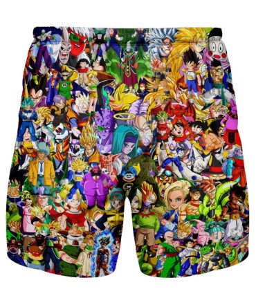 Anime Hero Collage Shorts - Vibrant Graphic Design For Fans - Unisex Summer Wear
