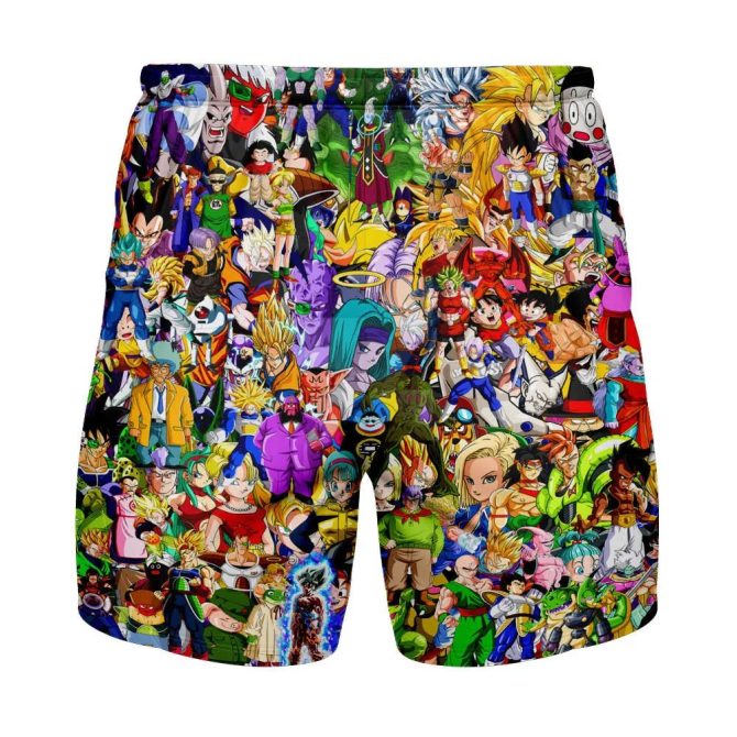Anime Hero Collage Shorts - Vibrant Graphic Design For Fans - Unisex Summer Wear