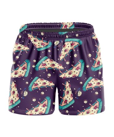 Unisex Pizza Print Shorts - Fun & Comfy Lounge Wear For Pizza Lovers