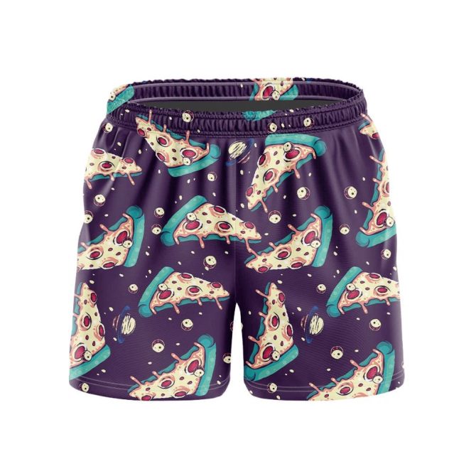 Unisex Pizza Print Shorts - Fun & Comfy Lounge Wear For Pizza Lovers